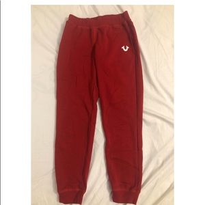 Red True Religion Sweats
